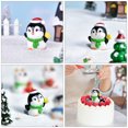 thumbnail image 4 of NUOLUX 2Ud Adorno De Pingüino En Resina Verde Para Compacta Y Duradera, 4 of 8