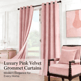 thumbnail image 2 of SNITIE 2 Panels Luxury Velvet Light Filtering Curtains, Thermal Insulated Grommet Drapes for Living Room, Super Soft Window Curtains for Home Decor, 2 of 8