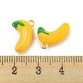 thumbnail image 3 of Brass Enamel Pendants Real 18K golden Plated Banana 14.5x10x4.5mm Hole: 1.5mm, 3 of 3