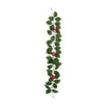 thumbnail image 1 of 100cm Vigne Décorative avec Baies Rouges et Feuilles Vertes pour Décoration Maison et Vacances, 1 of 5