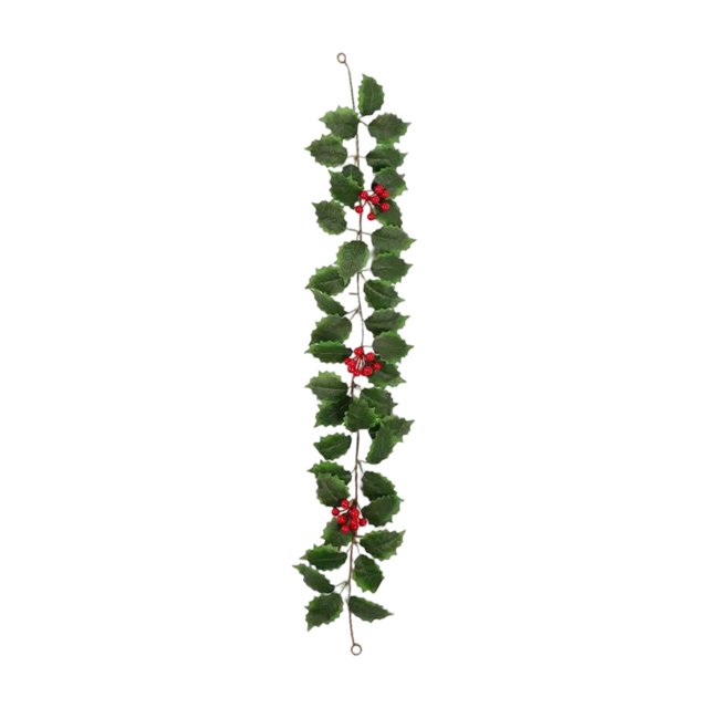 100cm Vigne Décorative avec Baies Rouges et Feuilles Vertes pour Décoration Maison et Vacances