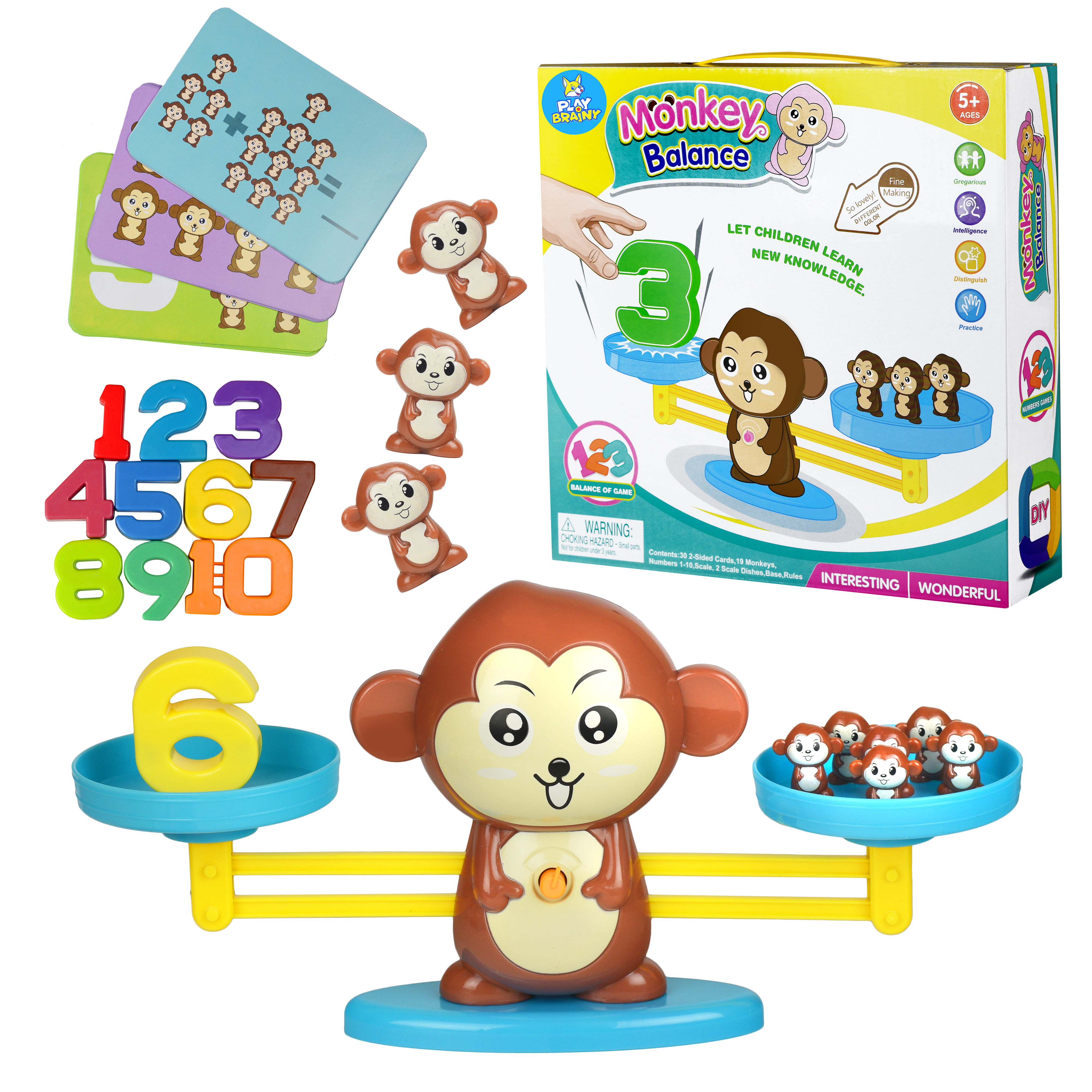 Board Game Monkey Match Math Balancing Scale Toy Educational Toy for Children 