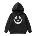 thumbnail image 1 of Wdgfv Chandail à Capuche Imprimé Graphique Halloween pour Garçons Veste Douce Confortable Tenue Décontractée pour Enfants Noir 3-4 Ans, 1 of 4