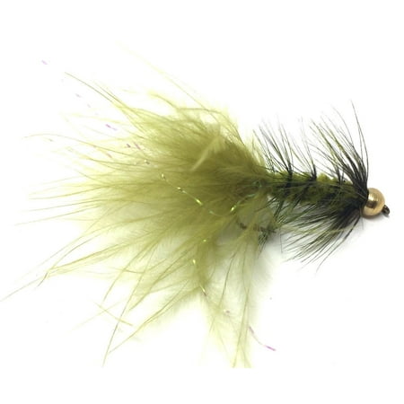 Bead Head Wooly Bugger Fly Fishing Flies - One Dozen - Many Colors and