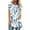 Light Blue, variant on IROINNID Summer Tunic Tops For Women Printed Round-Neck Loose Short Pullover Sleeve Tops Blouse