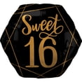 thumbnail image 2 of Elegant Sweet 16 Black Balloon 23", 2 of 2