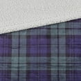 thumbnail image 3 of Woolrich Brewster Oversized Mink to Berber Heated Throw, 60x70", Blue/Green, 3 of 9