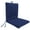Celosia Indigo, variant on Jordan Manufacturing 44" x 21" Conchel Rum Taupe Nautical Rectangular Outdoor Chair Cushion with Ties and Hanger Loop