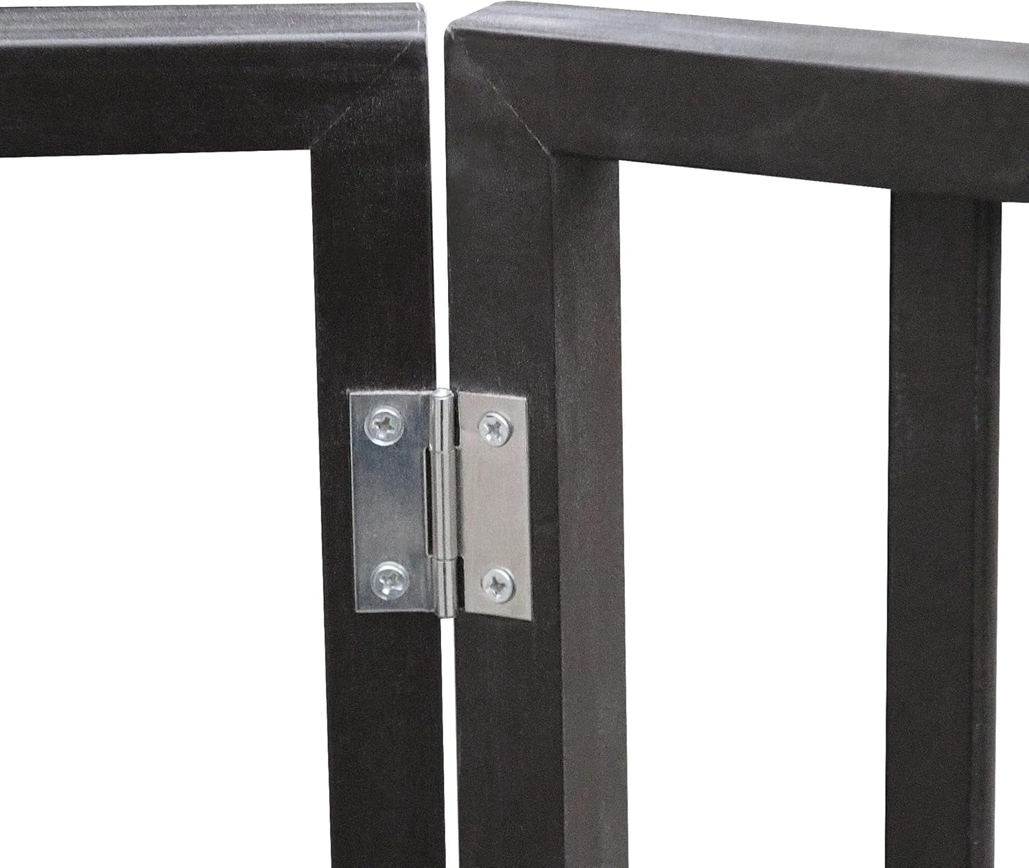 Pet Gate for Dogs Folding Freestanding Wooden Dog Gate for Doorways Stairs and House Arc Design Brown