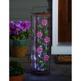 thumbnail image 2 of 22.5"H Solar Statement Lantern, Pink Wildflowers, 2 of 2