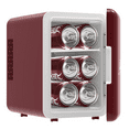 Dr Pepper Portable 6Can Mini Refrigerator, MIS135DRP, Burgundy