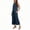 Navy, variant on Women's Contrast Stitch Sleeveless Top and Drawstring Culotte Pants Set, 2 Piece Casual Outfit