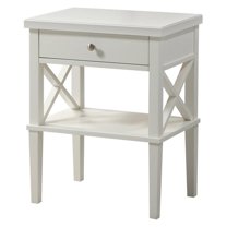 Bowery Hill Contemporary Wood Nightstand in White
