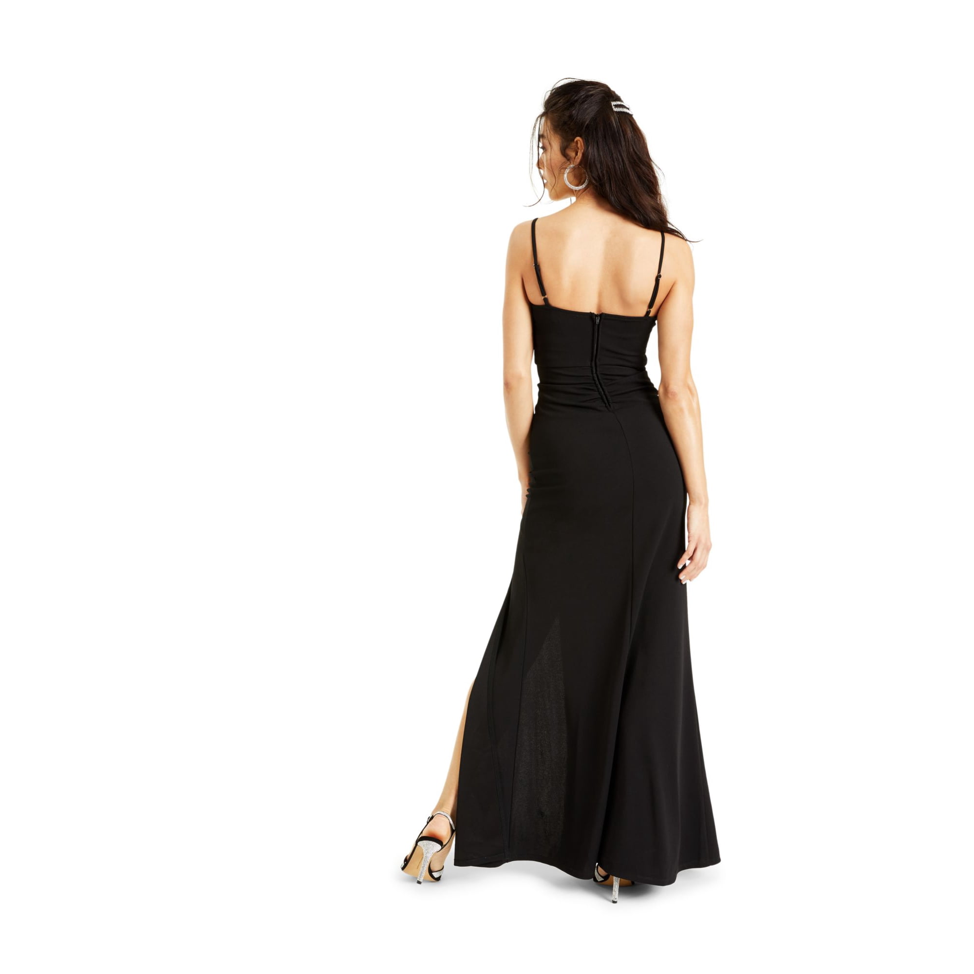 Black stretch maxi dress online