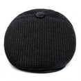 thumbnail image 3 of SikaFu Classic Man Cap Autumn Winter Hat with Ear Flap Elder Man Male Dad Hat Warm Newsboy Ivy Flat Cap Wool Blend Men Beret Cap, 3 of 6