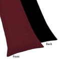 thumbnail image 4 of Crescent Multiple Colors – Burgundy and Black Body Pillowcase- 100% Cotton 200 Thread Count 21"x 54", 4 of 5