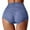 Light blue, variant on yunLCZ Women's Cotton Underwear High Waist New Sexy High Waist Underwear Women's Thin Hollow Lace Ladies Panties Pure Cotton Crotch Large Size Belly Briefs