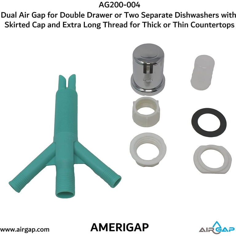 Amerigap Products (T52HF1) Dual Inlet Dishwasher Air Gap, 54 OFF