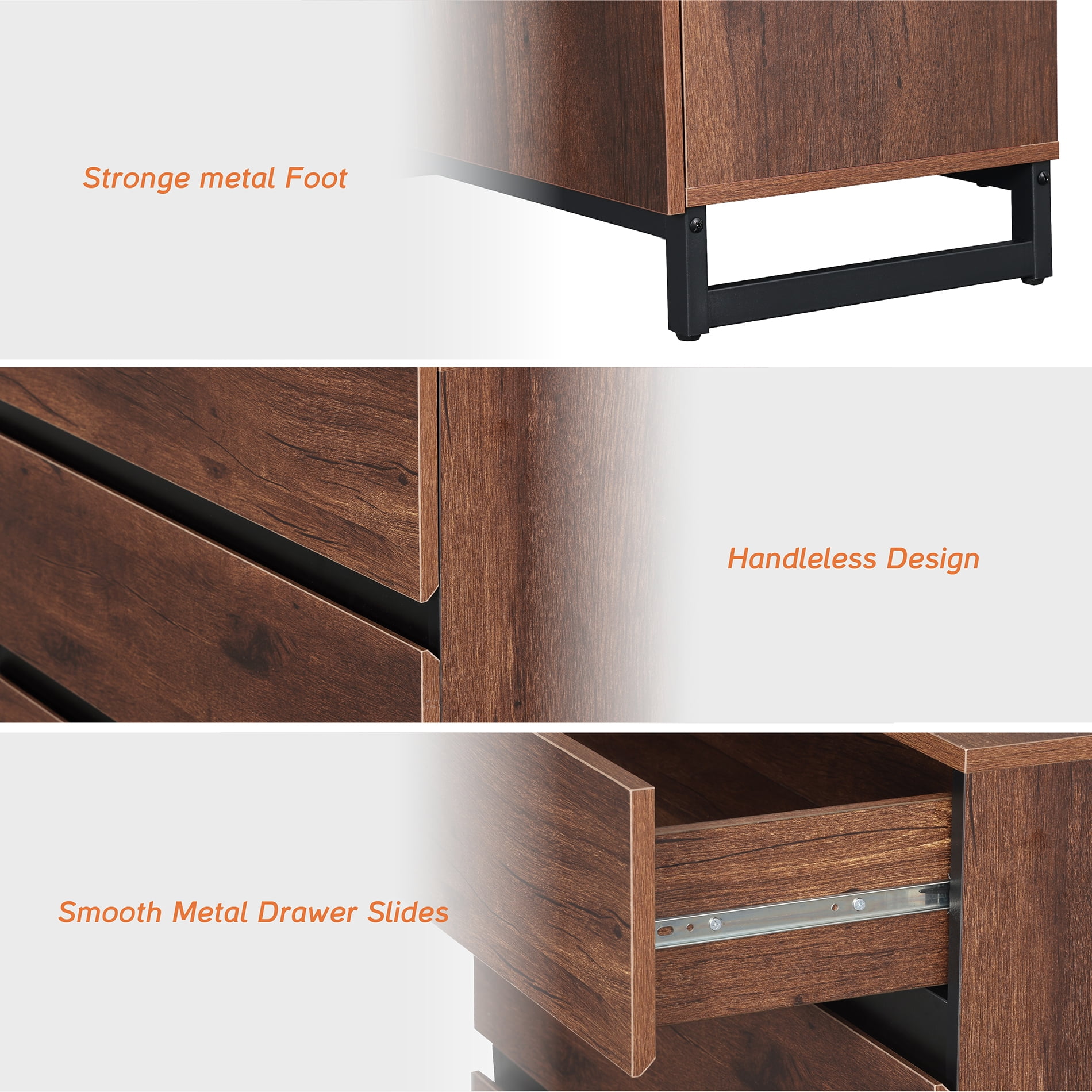 4 In 1 Multifunctional Sideboard Buffet Cabinets, Modern Sideboard With Adjustable Shelf And 12 Drawers, Coffee Bar Cabinet Storage Cabinet For Living Room, Kitchen,Brown