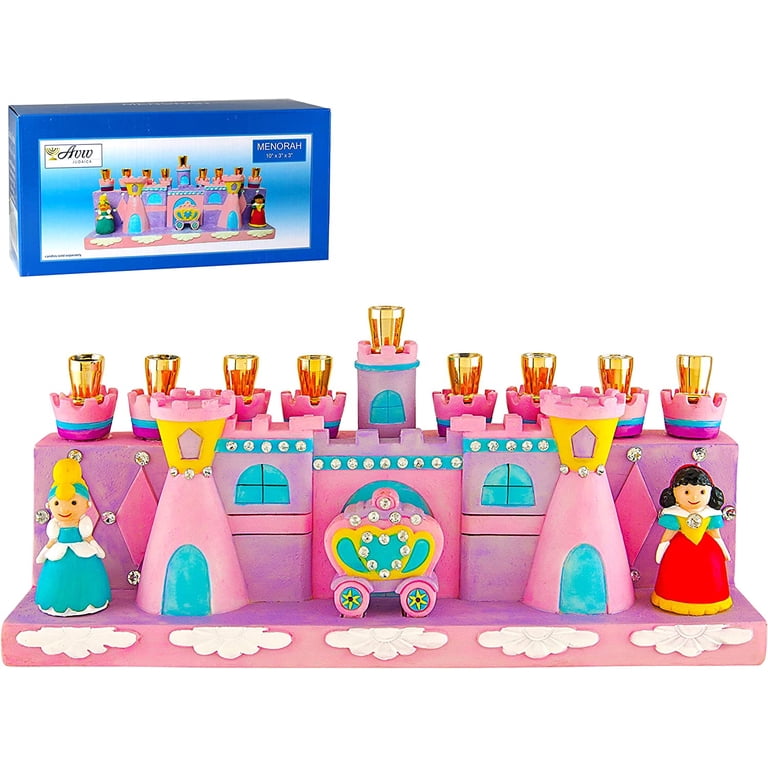Aviv Judaica Princess Castle Hanukkah Menorah photo 4