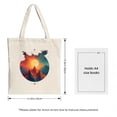 thumbnail image 3 of Stylish Canvas Tote Bag with Vibrant Orange and Pink Splash Design - Perfect for Shopping Travel and Parties, 3 of 4