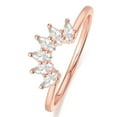 thumbnail image 5 of 14K Rose Gold Marquise Oval Shape Moissanite Crown Engagement Ring for Women, 5 of 5