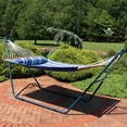 thumbnail image 4 of Sunnydaze 2-Person Polyester Spreader Bar Hammock with Stand, 450 lb Capacity - Catalina Beach, 4 of 6
