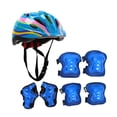 thumbnail image 2 of Equipo de protección deportiva para niños, conjunto de casco de bicicleta para niños, para patinaje en línea y ciclismo. Azul, 2 of 9