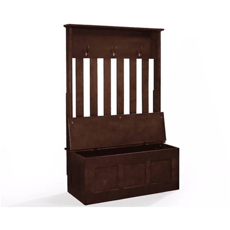 Crosley Furniture Ogden Entryway Hall Tree with Storage Bench Mahogany Finish