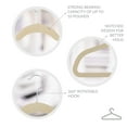 thumbnail image 5 of Simplify 6 Pack Extra Wide Plastic, Fabric, Metal Clothing Hanger, Ivory, 5 of 8