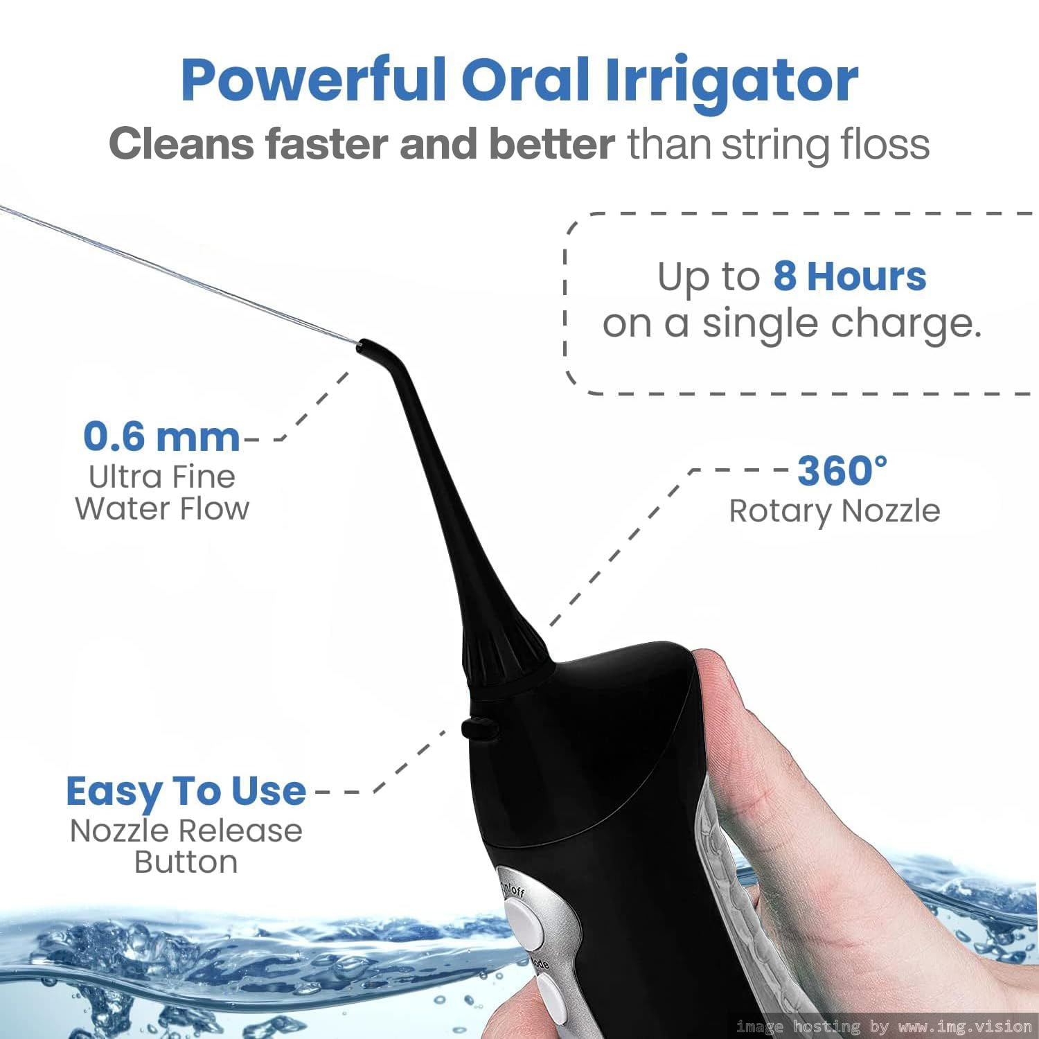 Aquasonic Home Dental Center - Electric Sonic Toothbrush & Smart Water Flosser Combo, 3 Cleaning Modes, Inductive Charging, Auto Timer, Complete Oral Care Kit for Family (Black)