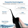 thumbnail image 3 of Aquasonic Home Dental Center - Electric Sonic Toothbrush & Smart Water Flosser Combo, 3 Cleaning Modes, Inductive Charging, Auto Timer, Complete Oral Care Kit for Family (Black), 3 of 8