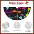 thumbnail image 5 of Bingfone Christmas Tree Skirt Mat Christmas Decoration Interior 48"-Colorful Dragonflies, 5 of 8