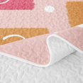 thumbnail image 5 of Manfei Hopscotch Number Twin Quilt Set, Rainbow Cloud Twin Coverlet Set, Pink, 2 Pieces, 1 Bedspread and 1 Pillowcase, 5 of 7