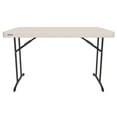Lifetime 4 Foot Rectangle Folding Table, Indoor/Outdoor Commercial Grade, Almond (80568