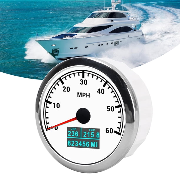 Medidor de velocidad GPS ABS + Tacómetro de puntero de acero inoxidable A prueba de polvo Velocidad impermeable Temperatura del agua y presión de aceite Pantalla 3 en 1 para ANGGREK Otros