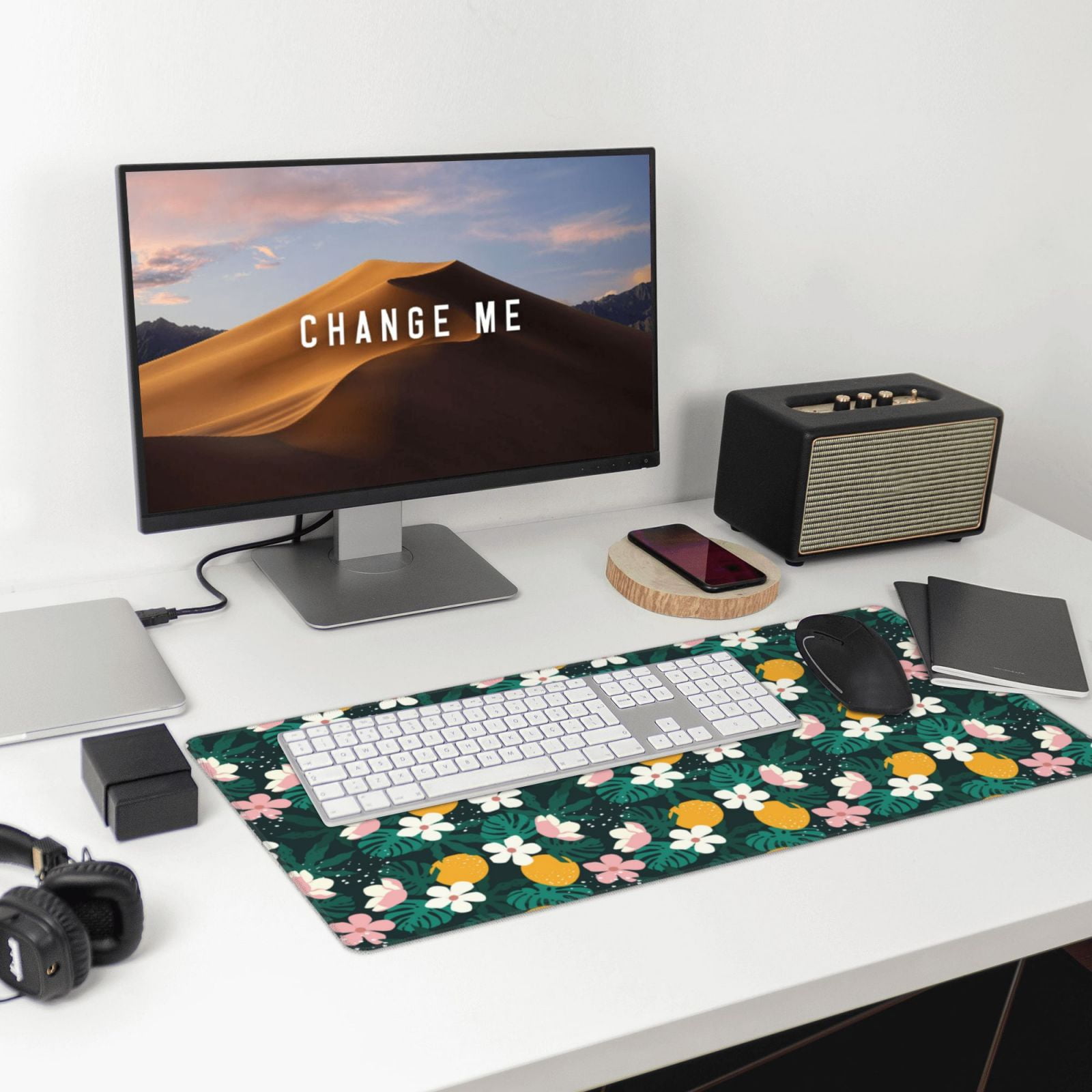 Kdxio Tropical Fruit Print Large Gaming Mouse Pad,Non-Slip Base,Water Resist Keyboard Pad for Gamer,Office & Home,29.5 x 15.8 in