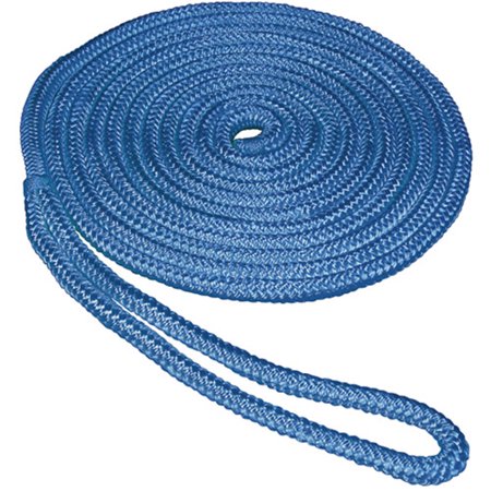 SeaSense Double Braid Nylon Dock Line  5/8  x 35   15  Eye  Blue