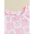 thumbnail image 5 of Biezeib Toddler Girl Shorts Outfit Floral Print Short Sleeve Tops with Elastic Waist Shorts 2 Pcs Summer Clothes, 5 of 6