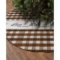 thumbnail image 2 of Brown Plaid Christmas Tree Skirt 48 Inches Large Christmas Skirt Tree, Farmhouse Buffalo Checkered Vintage Tree Skirt Christmas Decorations for Fireplace Party Holidays Indoor Outdoor, 2 of 7