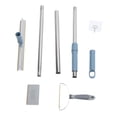 thumbnail image 2 of Carpet Scraper Rake, Reusable Pet Hair Remover Set Metal Edge Design Retractable  for Fur Rug Light Blue,Light Grey, 2 of 8