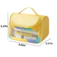thumbnail image 3 of Fiudx Neceser Translúcido de Pvc Esmerilado, Organizador de Viaje, Impermeable, para Colgar Artículos de Tocador, Gran Capacidad para Maquillaje, Uso Diario, Ideal para Adultos, Fácil de Limpiar y Po, 3 of 6