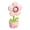 Pink, variant on Flower Shaped Desk Fan, 3 Speed Portable USB Fan with Flexible Silicone and Warm Night Light, 500mAh Type C Rechargeable Personal Fans for Office and Bedroom