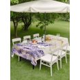 thumbnail image 4 of Outdoor Tablecloth with Umbrella Hole for Patio/Picnic/Party/Camping, Purple Weeping Leaves Waterproof Table Cloth Rectangle Table Cover Washable, Farmhouse Pastoral Botanical Wooden (52"x 70"), 4 of 8