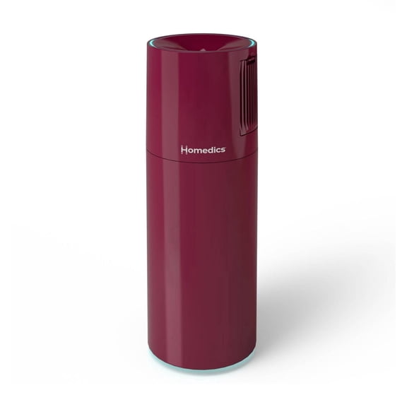 Homedics Portable Ultrasonic Humidifier with Night-Light and Aromatherapy Berry