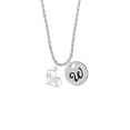 thumbnail image 2 of Delight Jewelry Silvertone Westie Silhouette Heart Silvertone Script Initial Disc - W - Charm Necklace, 20"+3", 2 of 4