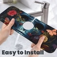 thumbnail image 6 of Sikiie Butterfly Flower Skull A Splash Guard for Sink Faucet-1 PC Super Absorbent Fast Drying Mat Sink Gadgets-Splash Guard for Kitchen, Sink Mat, 6 of 7