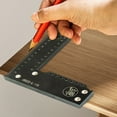 thumbnail image 6 of Carpenter Square Marking Tool Measuring Tool Professional L Shaped Square Ruler Black 150mm, 6 of 9