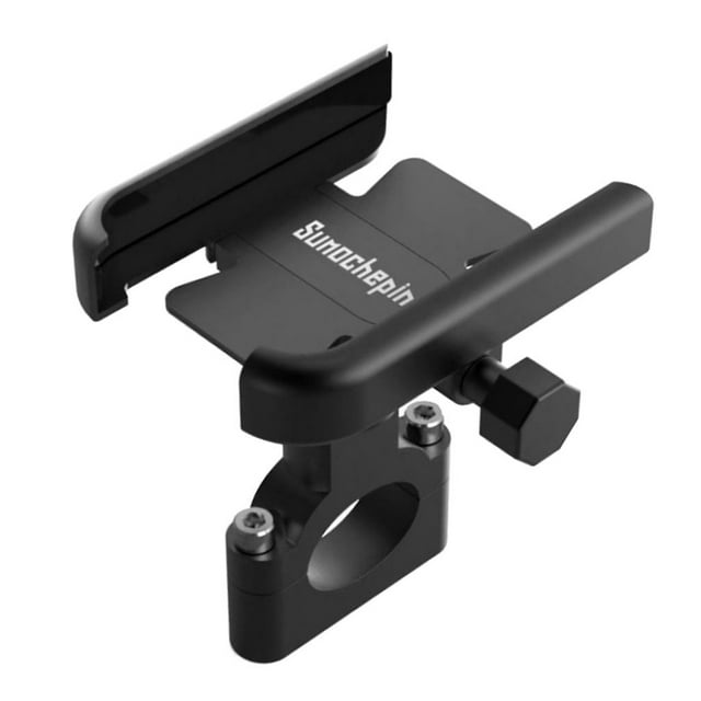 Soporte de teléfono para bicicleta y motocicleta - para teléfono celular de 4-7'' - para ATV, Manillar Negro + USB Cola soporte para teléfono de bicicleta