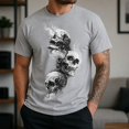 thumbnail image 6 of Men's Skull Graphic T-Shirt, Unisex Classic Fit Cotton Tee, 6 of 9